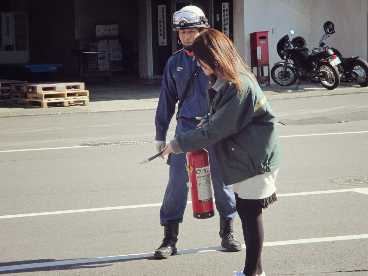 川崎市地方卸売市場南部市場消防訓練