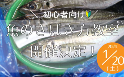1月、2月『魚のさばき方教室』『いちばの料理教室』を開催します！